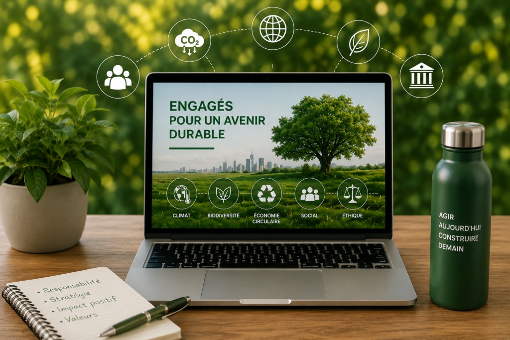 Engagement développement durable : climat, biodiversité, économie circulaire et éthique